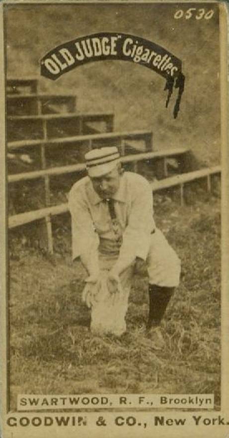 1887 Old Judge Swartwood, R.F. Brooklyn #449-2a Baseball Card