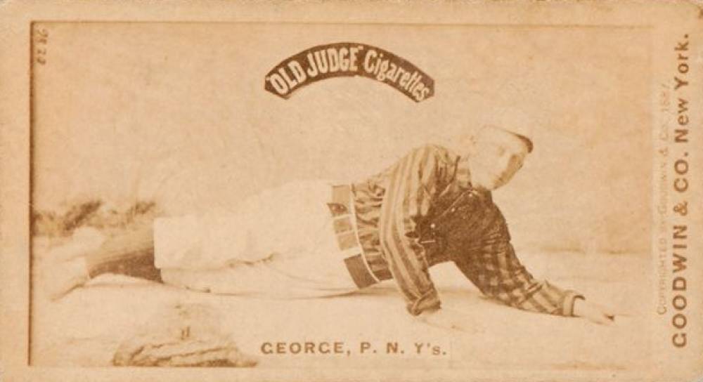 1887 Old Judge George, P., N. Y's #184-3a Baseball Card