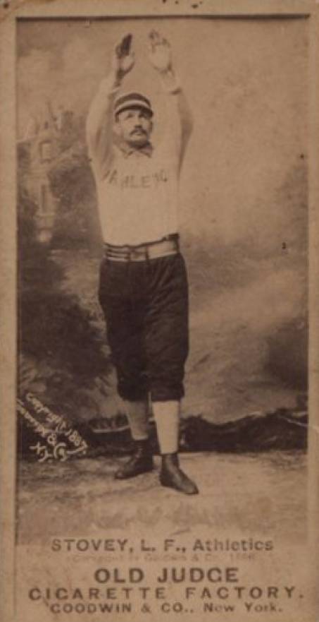 1887 Old Judge Stovey, L.F., Athletics #440-5a Baseball Card