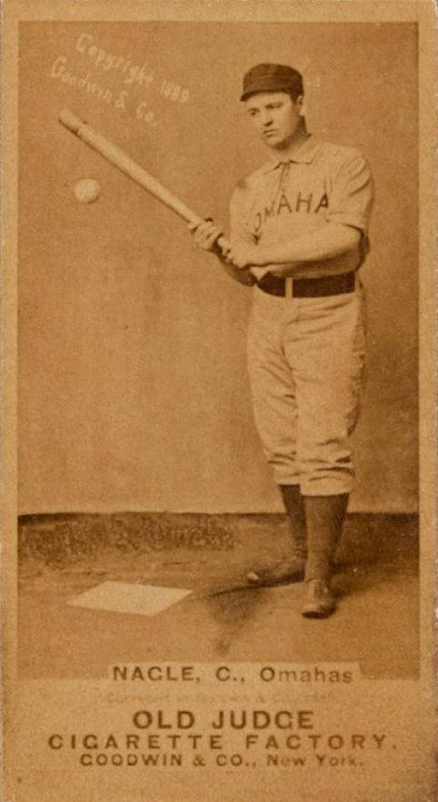 1887 Old Judge Nagle, C., Omahas #339-2a Baseball Card