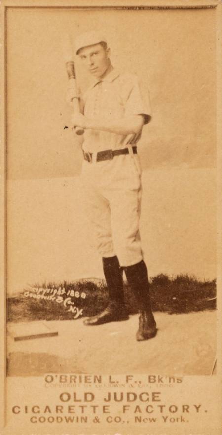 1887 Old Judge O'Brien, L.F., Bl'yn #351-1a Baseball Card