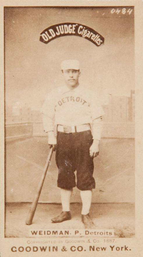 1887 Old Judge Weidman, P., Detroits #483-4a Baseball Card