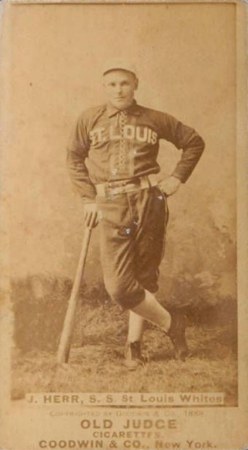 1887 Old Judge J. Herr, S.S. St. Louis Whites #225-4a Baseball Card