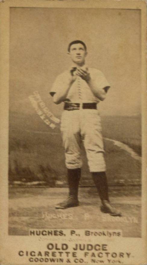 1887 Old Judge Hughes, P., Brooklyns #240-4a Baseball Card