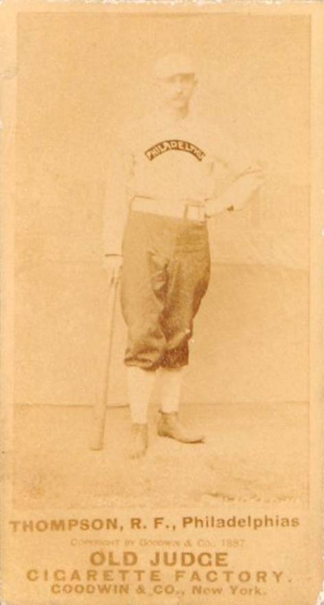 1887 Old Judge Thompson, R.F., Philadelphias #456-4d Baseball Card