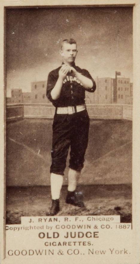 1887 Old Judge J. Ryan, R.F., Chicago. #396-2a Baseball Card