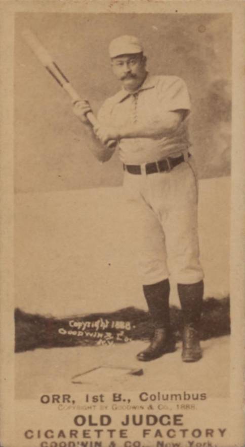 1887 Old Judge Orr, 1st B., Columbus #360-6b Baseball Card