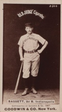 1887 Old Judge Bassett, 2d B. Indianapolis #22-2a Baseball Card