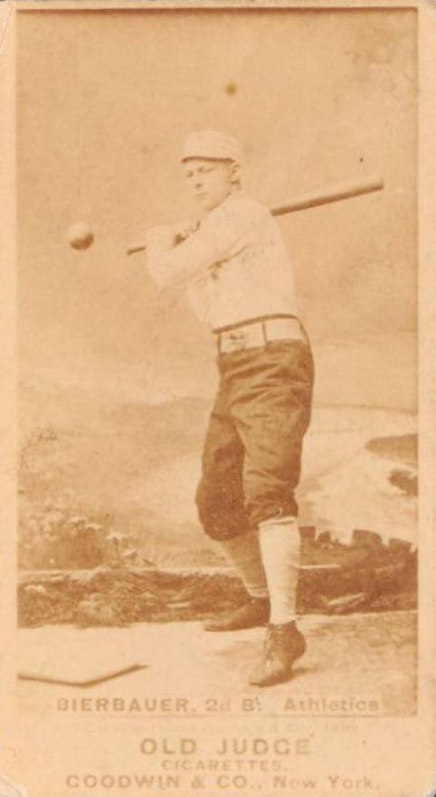1887 Old Judge Bierbauer, 2d B. Athletics #28-3a Baseball Card