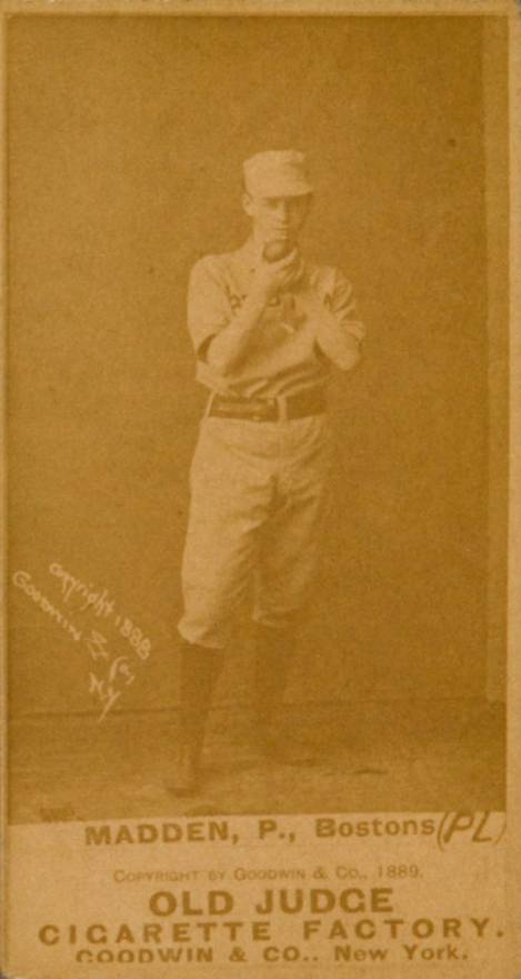 1887 Old Judge Madden, P., Bostons (PL) #288-3c Baseball Card