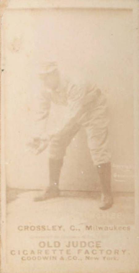 1887 Old Judge Crossley, C., Milwaukees #101-1b Baseball Card