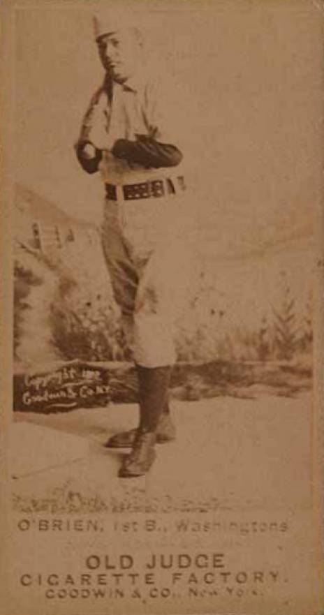 1887 Old Judge O'Brien, 1st B., Washingtons #350-1a Baseball Card
