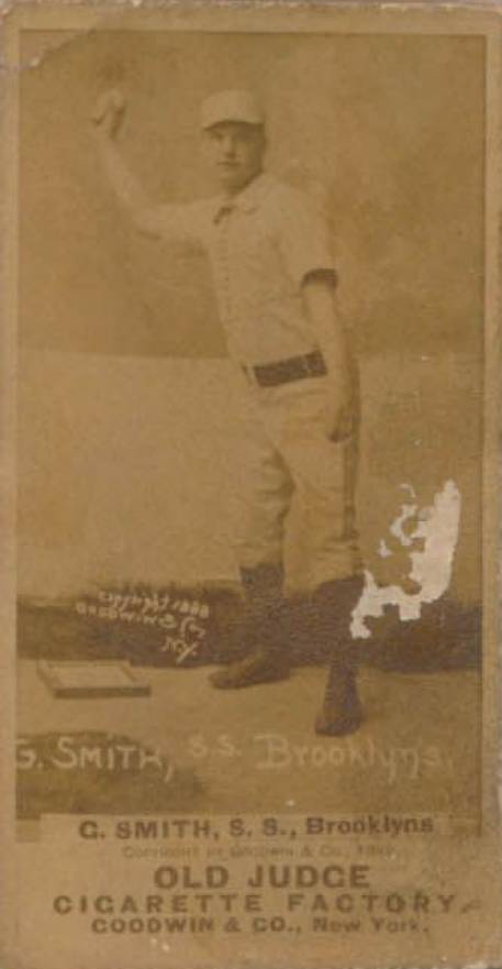 1887 Old Judge G. Smith, S.S., Brooklyns #425-5b Baseball Card
