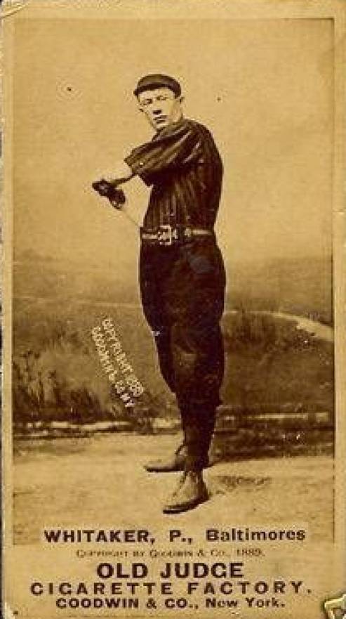 1887 Old Judge Whitaker, P., Baltimores #495-2a Baseball Card