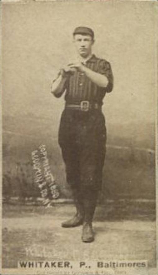 1887 Old Judge Whitaker, P., Baltimores #495-3a Baseball Card