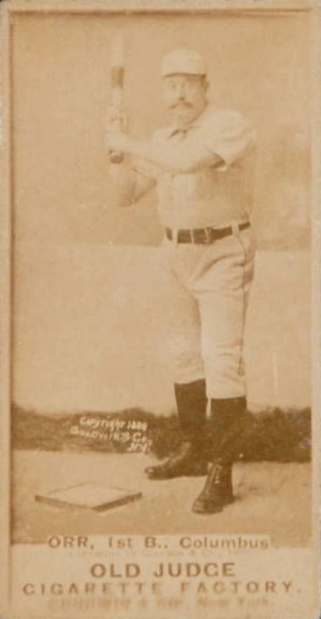 1887 Old Judge Orr, 1st B., Columbus #360-5b Baseball Card