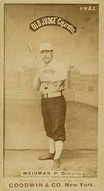 1887 Old Judge Weidman, P. Detroits #483-2a Baseball Card