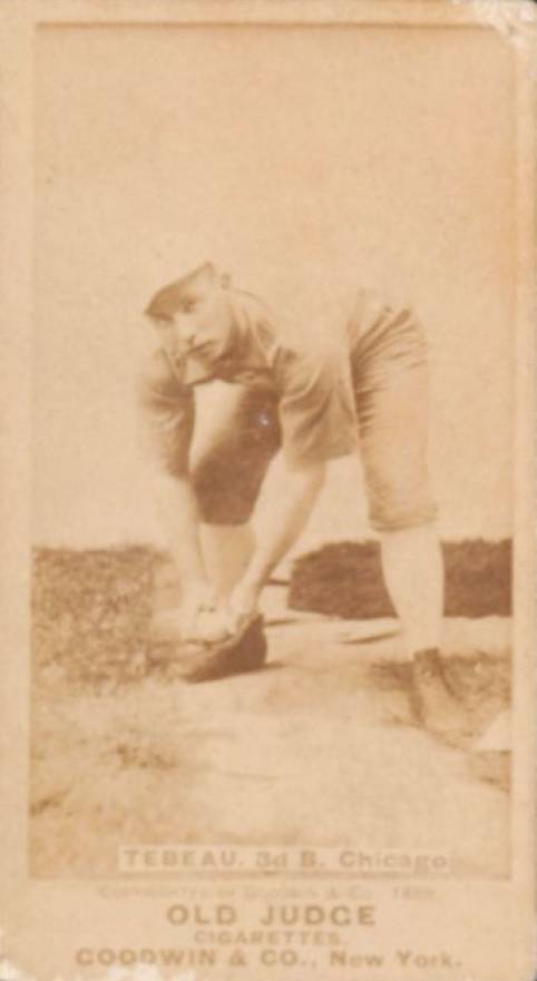 1887 Old Judge Tebeau, 3d B. Chicago #453-3a Baseball Card