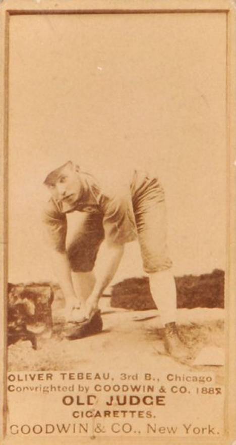 1887 Old Judge Oliver Tebeau, 3d B. Chicago #453-3b Baseball Card