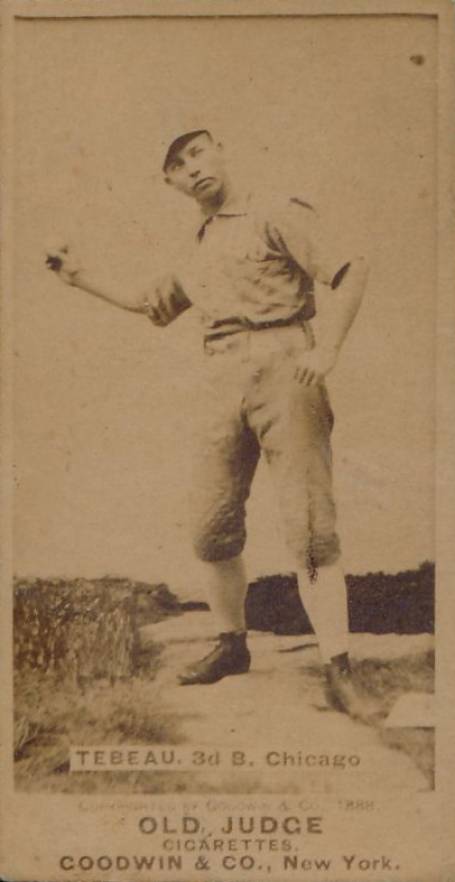 1887 Old Judge Tebeau, 3d B. Chicago #453-4a Baseball Card
