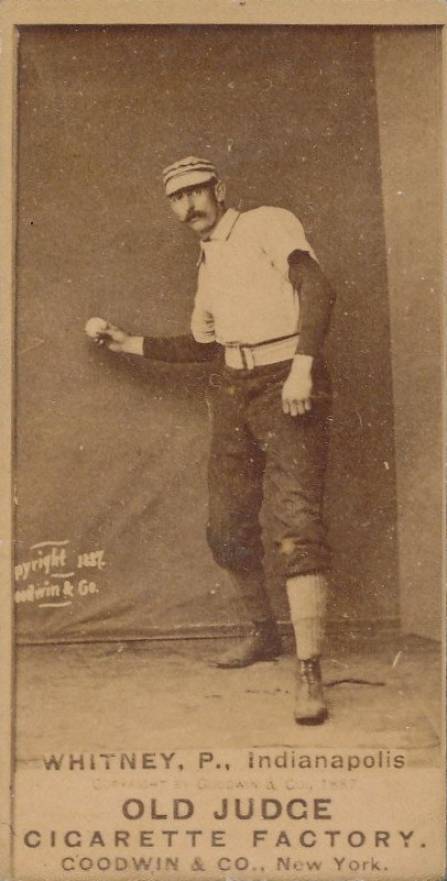 1887 Old Judge Whitney, P., Indianapolis #498-3c Baseball Card