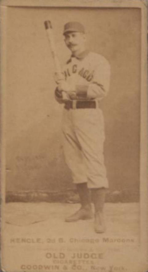 1887 Old Judge Hengle, 2d B. Chicago Maroons #223-2b Baseball Card