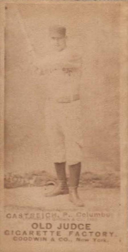 1887 Old Judge Gastreich, P., Columbus #181-1a Baseball Card