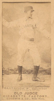 1887 Old Judge Gastreich, P., Columbus #181-4a Baseball Card