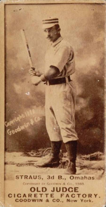 1887 Old Judge Straus, 3d B., Omahas #442-6a Baseball Card