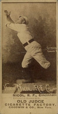 1887 Old Judge Nicol, R.F., Cincinnatis #346-4a Baseball Card