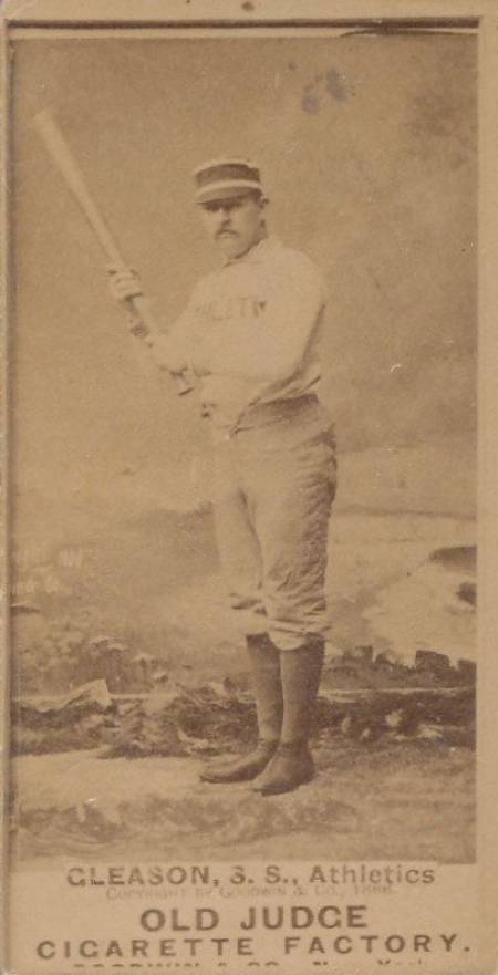 1887 Old Judge Gleason, S.S., Athletics #193-2a Baseball Card