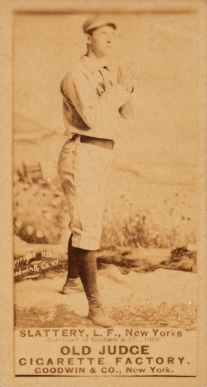 1887 Old Judge Slattery, L.F. New York's #420-2c Baseball Card