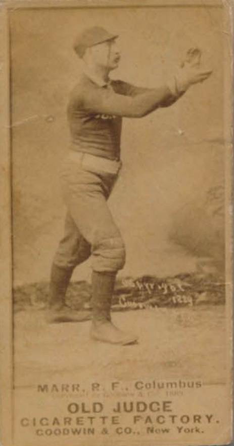1887 Old Judge Marr, R.F., Columbus #293-5a Baseball Card
