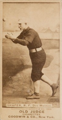 1887 Old Judge Shafer, R.F. Des Moines #409-6a Baseball Card