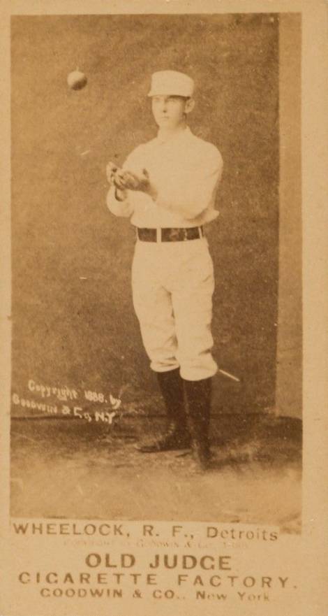 1887 Old Judge Wheelock, R.F., Detroits #493-1c Baseball Card