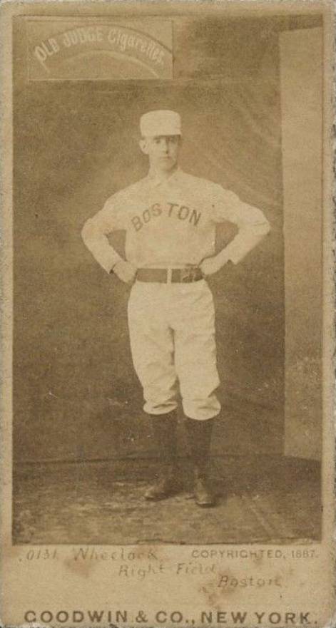 1887 Old Judge Wheelock, Right Field, Boston #493-5b Baseball Card