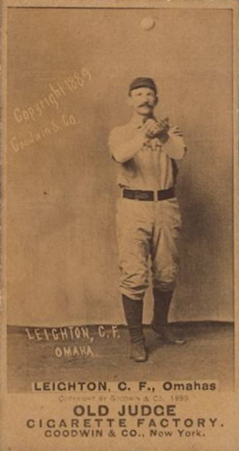 1887 Old Judge Leighton, C.F., Omahas #276-3a Baseball Card