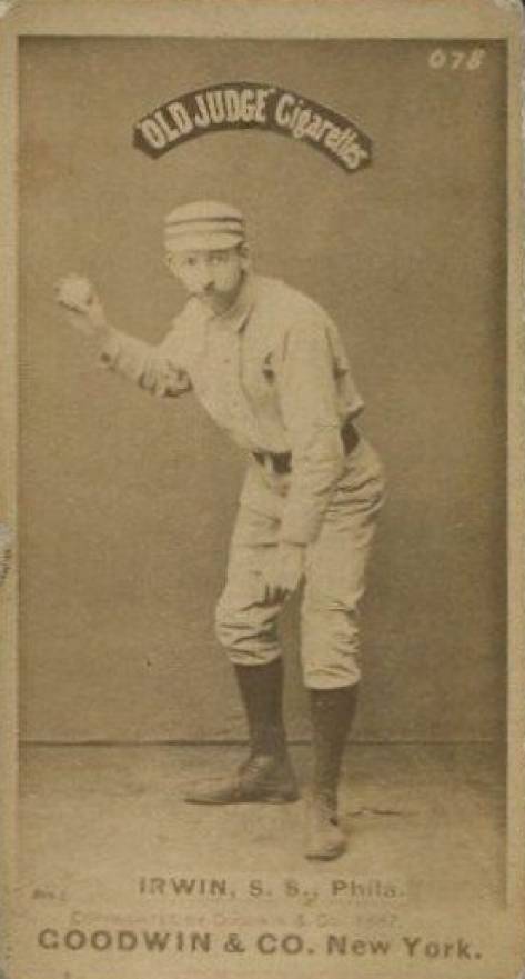 1887 Old Judge Irwin, S.S., Phila. #244-5a Baseball Card