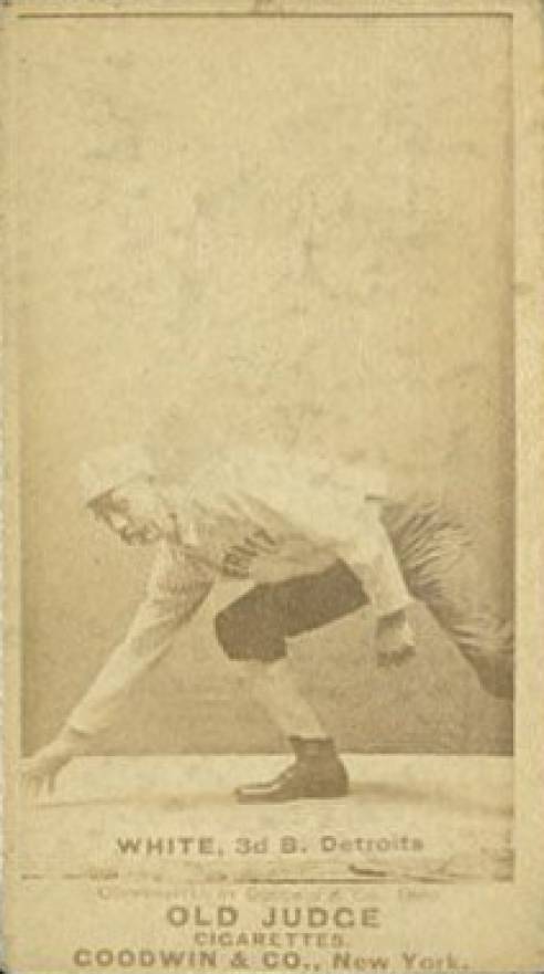 1887 Old Judge White, 3d. B. Detroits #496-8a Baseball Card