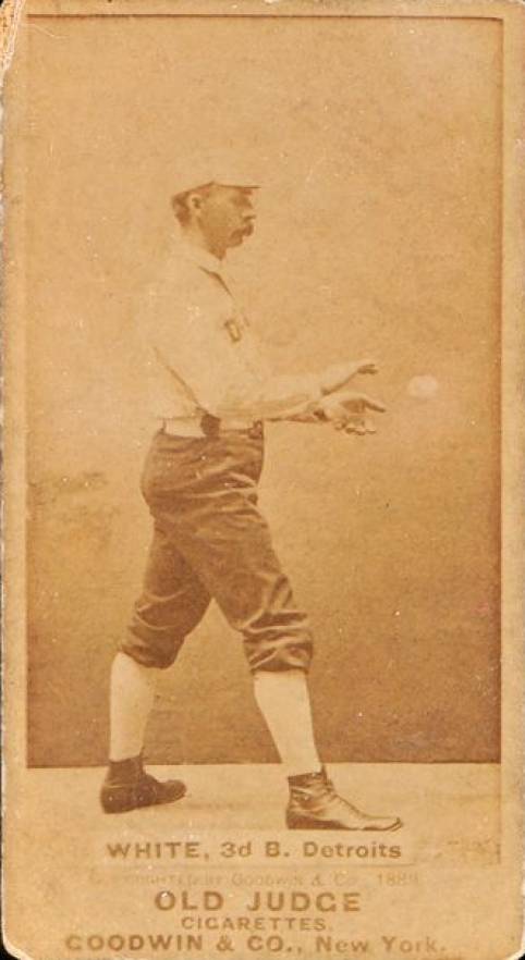 1887 Old Judge White, 3d B. Detroits #496-3a Baseball Card