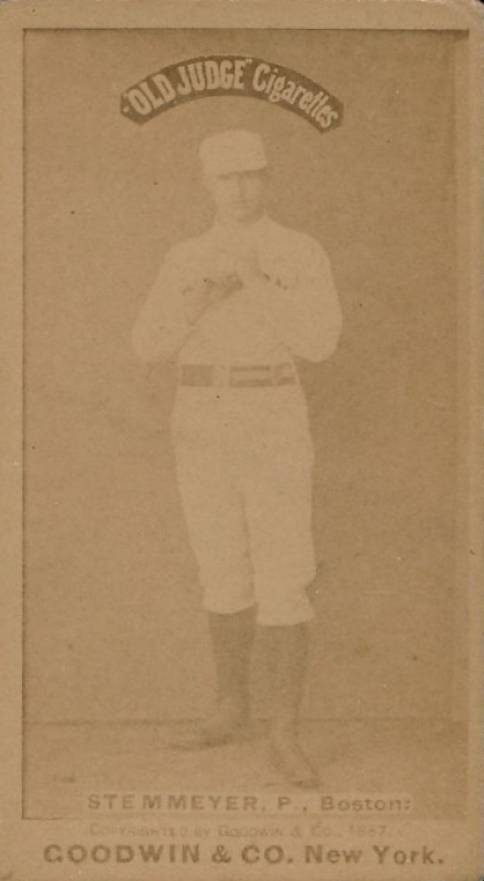 1887 Old Judge Stemmeyer, P., Boston #437-1a Baseball Card
