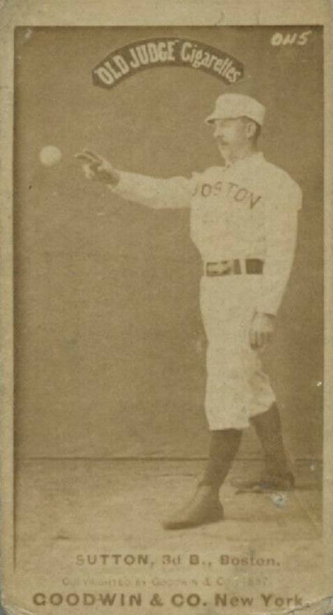 1887 Old Judge Sutton, 3d B., Boston. #448-6a Baseball Card