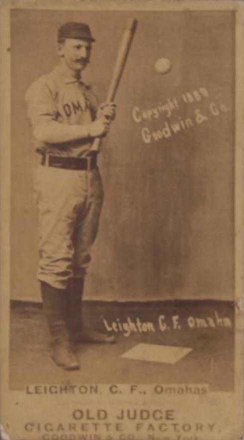 1887 Old Judge Leighton, C.F., Omahas #276-1a Baseball Card