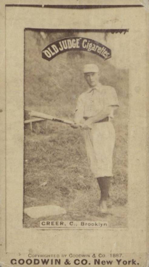 1887 Old Judge Greer, C., Brooklyn #199-3b Baseball Card