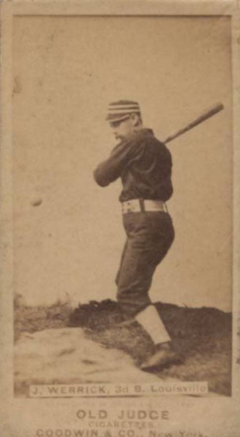 1887 Old Judge J. Werrick, 3d B. Louisville #489-4a Baseball Card