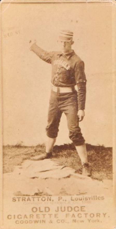 1887 Old Judge Stratton, P. Louisvilles #441-3a Baseball Card
