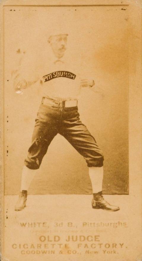1887 Old Judge White, 3d B., Pittsburghs #496-6b Baseball Card