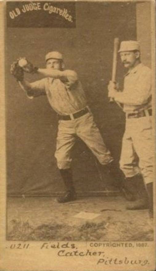 1887 Old Judge Fields, Catcher, Pittsburg #160-1b Baseball Card