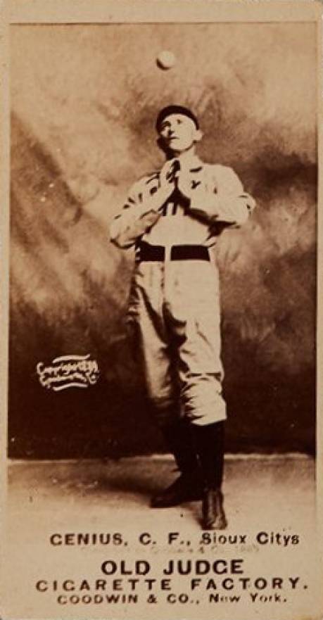 1887 Old Judge Genius, C.F., Sioux Citys #183-3a Baseball Card