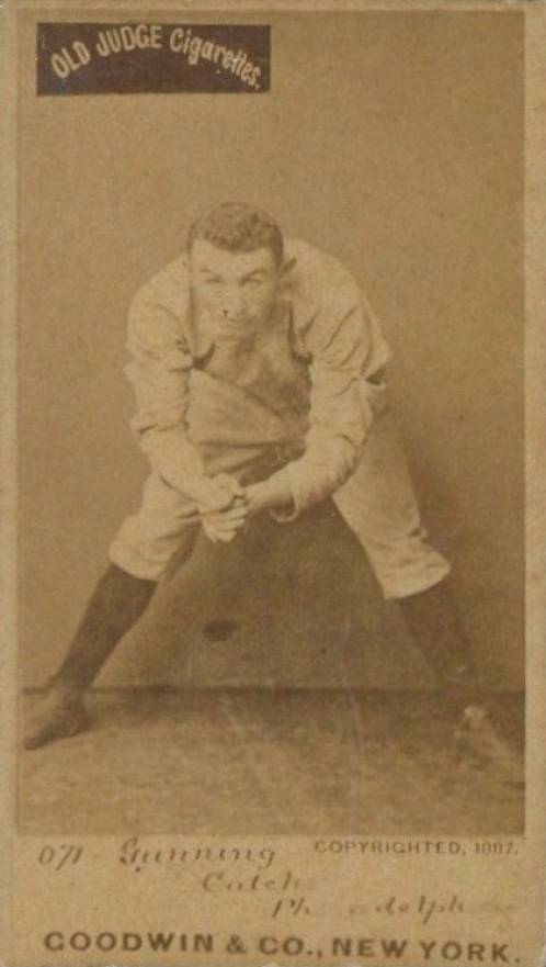 1887 Old Judge Gunning, Catcher, Philadelphia #204-2b Baseball Card